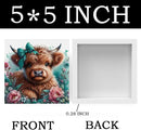 Highland Cow Decor, Highland Cow Gifts for women, Highland Cow Baby Decor, Cow With Pink Bow, Highland Cow Nursery Decor, Wooden Box Decor Sign for Home Farmhouse Office Living Room Table Shelf by CozyNest Decor