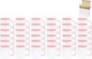 11oz Ceramic Sublimation Coffee Mug in White Gift Box, Case of 36 (Pink) by CozyNest Decor