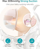 Paruu Hands Free Breast Pump P16, Wearable Breast Pump Electirc Portable with 4 Modes & 12 Levels, Max 309mmHg Strong Suction 19/21/24mm Flange Inserts Wearable Breastfeeding Pump, 2 Pack（Nude by TinyTreasures Baby Boutique