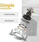 Garbage Disposal 3/4 HP for Kitchen sink Quiet with Stopper Power Cord, Easy install, Continuous Feed Food Waste Disposer Stainless Steel Grind 0.75 Horsepower AC Motor Unit (MAX-4) by CozyNest Decor