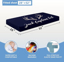 Personalized Baby Bedding Set, 5 Pcs Custom Name Crib Bedding Set, Double Layer Blue Nursery Bedding Set for Baby Boys, Woodland Deer Baby Crib Set, Gifts for Toddlers Infants New Parents by TinyTreasures Baby Boutique