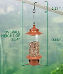 Squirrel Proof Bird Feeder for Outdoor, Gravity Sense Squirrel Proof Wild Bird Feeders for Finch Cardinal Chickadee, 4.8LB Large Capacity Hanging Birdfeeder by GreenHaven Gardens