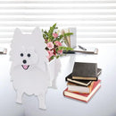 White Pomeranian Dog Planter Plant Pots,Cute Garden Dog Flower Planter,Dog Planters Birthday Gifts for Women,Office,Indoor/Outdoor Decor（9.45 * 6.65 * 12.13in） by GreenHaven Gardens