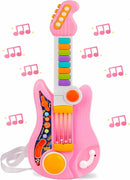 Kids Guitar, Electric Toddler Baby Music Toys for Ages 2-4 with Piano Mode Strap and Lights Child Musical Instruments Ideal for 2+ Year Old Girls Boys Birthday by TinyTreasures Baby Boutique