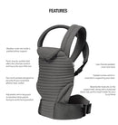 Bumpsuit Baby Carrier for Men Women Newborn to Toddler (7-45 lbs), Ergonomic Face-in & Face-Out Quilted Shell Baby Wearing Carrier with Pockets and Padded Cross Over Back Straps by TinyTreasures Baby Boutique