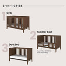 Child Craft Kieran 3 in 1 Convertible Crib, Baby Crib Converts to Day Bed, Toddler Bed, 3 Adjustable Mattress Positions, Non-Toxic, Baby Safe Finish (Toasted Chestnut) by TinyTreasures Baby Boutique