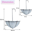 yosager 3 Pack Galvanized Metal Umbrella Wall Planter, Hanging Wall Flower Holder, Succulent Hanger Vase Indoor Outdoor Rustic for Garden Home Wall Decor by GreenHaven Gardens