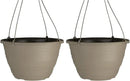 The HC Companies Wrapt Hanging Planters - Lightweight Plant Pot Hanger for Hanging Plants, Vegetables & Herbs - Outdoor & Indoor Hanging Basket for Plants (13" Pepperstone, Pack of 2) by CozyNest Decor