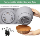 QCQHDU 2 Pack 8 inch Hanging Planters for Indoor Plants, Outdoor Hanging Baskets, Self Watering Pots with Drainage Holes & Removable Tray (Light Grey, 8 inch) by GreenHaven Gardens