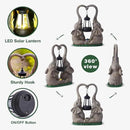 Elephant Statue Easter Garden Decor with LED Solar Lights-Set of 2 Good Luck Elephant Outdoor Statue Christmas Decorations for Yard Patio,Porch,Home -Mothers Day Gifts for Women, Mom, Grandma by GreenHaven Gardens