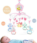 Baby Mobile for Crib with Musicial and Lights, Remote and Projection. Pack and Play Toys for Ages 0+ Months (Pink-Bee) by TinyTreasures Baby Boutique