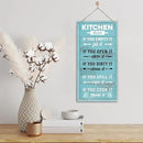 Hanging Kitchen Rules Wood Decor Sign, Rustic Kitchen Wooden Signs, Printed Wood Wall Art Sign, Kitchen Door Rules Rustic Sign, Hanging Wood Sign Kitchen Decor, Funny Farmhouse Kitchen Wall Décor G1 by CozyNest Decor