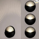 6W Wall Lamp,Exterior Waterproof Wall Sconces Light Fixture,110V Wall Mount Light 3000K Warm White Porch Lights for Garage,House,Garden,Patio 4Pack (Black) by GreenHaven Gardens