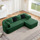 106" Teddy Fabric Boneless Sofa