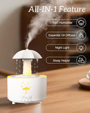Aesthetic 2-in-1 Humidifier Oil Diffuser with 360° Rotating Raindrop & 7 LED Mood Lights,Ultrasonic Quiet Cool Mist Humidifier for up to 24 Hrs,Ideal Holiday Gifts for Home by TinyTreasures Baby Boutique