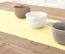 Solino Home Linen Yellow Table Runner 120 Inches Long - 100% Pure Linen 14 x 120 Inch Table Runner - Fete by CozyNest Decor
