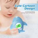 Baby Bath Thermometer, Infant Digital Water Thermometer Safety with 3 Color Backlit and Temperature Warning, Room Thermometers Floating Toy for Infant, Toddler, Bathtub, Swimming Pool (Light Blue) by TinyTreasures Baby Boutique