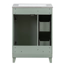 Transitional Style Bathroom Vanity Cabinet With Ceramic Sink by HouseOfZazla