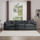 Mid-Century Modern 3 Seater Sectional Sofa With Arm And Throw Pillows by HouseOfZazla