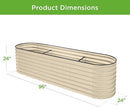 Best Choice Products 8x2x2ft Metal Raised Garden Bed, Oval Outdoor Deep Root Planter Box for Vegetables, Herbs w/ 4 Support Bars, 215 Gal Capacity - Beige by GreenHaven Gardens