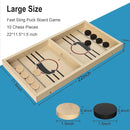 Large Sling Puck Game,Plastic Family Indoor Table Board Game for 2-4 Players,Fast Paced Super Winner Sling Hockey Board Games & Rapid Slingshot Battle Table,Christmas Stuffer Idea for 7 Age by TinyTreasures Baby Boutique