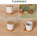 LEETOYI Ceramic Food Storage Jar with Seal Lid,Kitchen Canisters for Countertop, Serving for Ground Coffee, Tea, Sugar, Salt and More 31 Oz White by CozyNest Decor