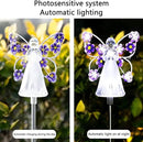 YWBL-WH 2PCS Angel Solar Lights LED Solar Garden Stake Lights Outdoor Garden Eternal Light Angel Decoration (Blue)