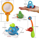 Dwi Dowellin Bath Toys Fishing Games Swimming Whales Bath Time Bathtub Toy for Toddlers Baby Kids Infant Fish Set Age 18months and up by TinyTreasures Baby Boutique