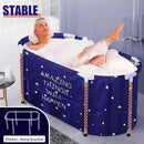 BESTHLS Portable Bathtub for Adult, Foldable Bathtub Portable Soaking Bath Tub,Eco-Friendly Bathing Tub for Shower Stall (Large Blue Sky) by TinyTreasures Baby Boutique