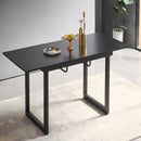 Square Extendable Dining Table With Metal Leg, Modern Space Saving Kitchen Table For Living Room by Unique Piece Furniture