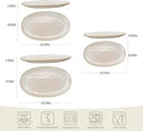 famiware Serving Platter, Oval 15.59/14.3/12.9 inch Serving Dishes for Entertaining, Serving Bowls, Microwave Safe, Stonware Serving Trays for Party, Turkey, Cheese, Ocean Series, Cappuccino White by CozyNest Decor