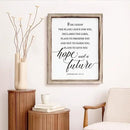 Christian Wall Decor, Religious Artwork for Home Decor, Bible Verse Signs, Inspirational Christian Gift, Framed Wall Plaque Sign 15 * 11.5 inches, I Know the Plans I Have for You Sign by CozyNest Decor