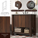 Modern Bathroom Vanity With Rectangle Ceramic Sink, Soft Closing Doors by HouseOfZazla