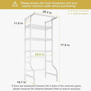 Ulif U11 Mini Over Washer and Dryer Shelves, 3 Tiers Laundry Room Storage and Organizer Standing Shelf, Metal Freestanding Clothes Drying Rack, 28.3”W x 19.7”D x 77.6”H, White by CozyNest Decor