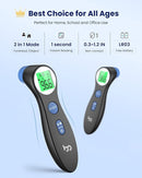 Forehead Thermometer for Adults and Kids, Digital Touchless Thermometer for Baby, Infants and Toddlers, 3 Color Fever Alarm,1s Fast Accurate Reading, Non Contact by TinyTreasures Baby Boutique