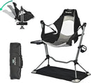 SUNNYFEEL Hammock Camping Chair, Oversized Swinging Camping Chair, Portable Hammock Chairs with Cup Holder, Beach Mat, MAX 300lbs Heavy Duty for Outdoor Travel Lawn Backyard Beach (Black) by GreenHaven Gardens