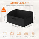 Lifewit Storage Baskets for Shelves, 6 Packs Non-woven Fabric Trapezoid Closet Organizer Bins with Handles, Foldable Clothing Containers Box for Clothes, Toy, Towel, Book, DVD, Hats, Medium-Black by TinyTreasures Baby Boutique