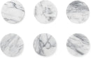 Fox Run 48749 Natural White Polished Marble Stone Coasters, Set of 6