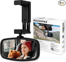 360-Degree Baby Car Mirror for Rear-Facing Seats,Kids Safety Mirrors with Tool-Free Installation,Kids Rear View Mirror BPA-Free Shatterproof & ASTM Certified (Adjustable 14"-22") (1 pack) by TinyTreasures Baby Boutique