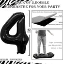 GOER Black Foil Balloons Number 4,Huge Number Balloons for 4th 14th 24th 34th 44th Birthday Party Supplies Anniversary Decorations (3 pcs,42 inch,32 inch,16inch) by TinyTreasures Baby Boutique