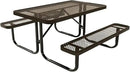 Coated Outdoor Furniture Heavy-Duty Portable Outdoor Kids Table, Expanded Metal Kids Picnic Table, Commercial-Grade Picnic Table, Made in America (4ft Rectangular, Childrens, Textured Brown) by GreenHaven Gardens