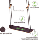 Swurfer TreeSkate Skateboard Swing, Outdoor Stand Up Surf Swing, Holds Up to 200 lbs, Ages 6 and Up, Adjustable Handles, Grip Tape, Kids Outdoor Play Equipment for Children and Adults (Waves) by TinyTreasures Baby Boutique