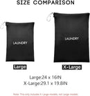 Travel Laundry Bag, Washable Dirty Clothes Travel Bag Waterproof Wet Dry Bags Reusable Camp Clothes Organizer for Sports Home College Dorm Laundromat (1 Pcs X-Large) Black by TinyTreasures Baby Boutique