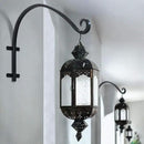 Heavy Duty Hanging Plant Bracket: Outdoor Hand-Forged Hanging Plant Bracket Hook - 16Inch Black Bird Feeder Bracket by GreenHaven Gardens
