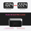 Small LED Digital Clock for Bedroom, Loud Alarm Clock for Heavy Sleepers Adults, Teens | Plug-In Electric Desk Clock | Simple Bedside Nightstand Clock with Adjustable Volume/Brightness/Snooze – White by TinyTreasures Baby Boutique