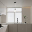 Black Pendant Lights Kitchen Island - Seeded Glass Pendant Light Fixture Multiple Stems Rods 3 Units 12 Inch 3 Units 4 Inch (2 Pack Black Seeded Downrod) by CozyNest Decor