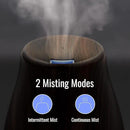HealthSmart Essential Oil Diffuser, Cool Mist Humidifier and Aromatherapy Diffuser with 150ML Tank Ideal for Small Rooms, Adjustable Timer and Mist Mode, Wood Grain Brown by CozyNest Decor