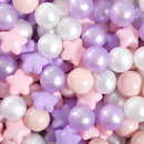 GOGOSO Balls for Ball Pit - Plastic Ball for Toddlers 1-3, Baby Kids Ball Pool Decoration 50 100 200 300 500 1000 (A Purple+Pink+White+Clear, 200 Balls) by TinyTreasures Baby Boutique
