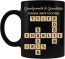 Trending Custom Grandparents & Grandkids Forever Linked Together Crossword Puzzle Personalized Mug, Gift For Large Family, Parent, Grandparents, Siblings, Brothers, Sisters on Birthday Christmas by TinyTreasures Baby Boutique
