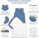 HAPIU Unisex Rayon Made from Bamboo Baby Sleep Sack TOG 1.0, 2-Way Zipper YKK, Wearable Blanket Baby by TinyTreasures Baby Boutique